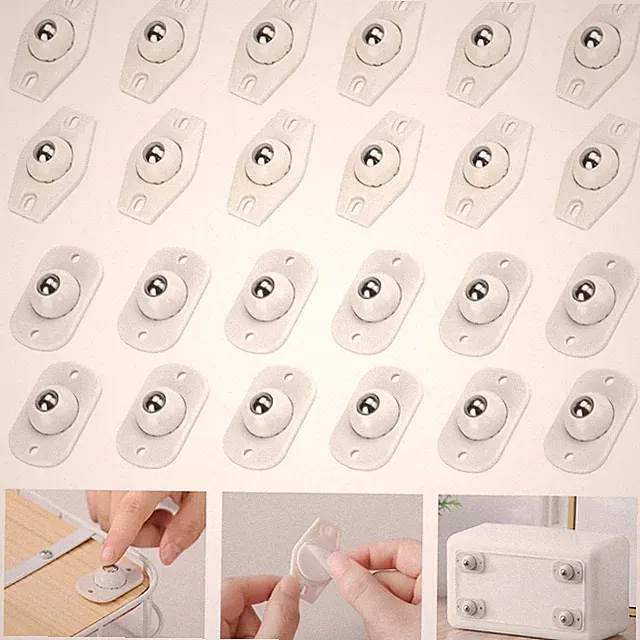 24 Stück Kugelrollen Mini rollen für Möbel Selbstklebend Möbelrollen Klein 36...