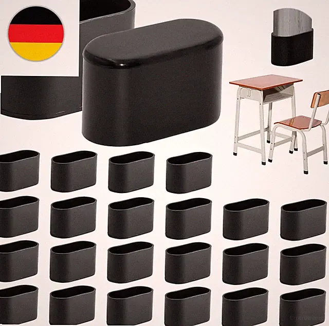 24 Stück Stuhlbeinkappen, 40×20 Mm Oval Schutzkappen Für Stuhlbeine, Robuste PVC