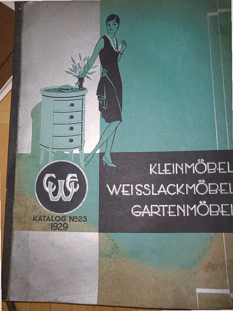 24335 Katalog Art Deco Kleinmöbel Weisslackmöbel Gartenmöbel 1929 85 Tafeln CWC