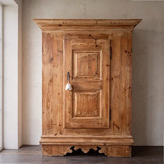 24815 Bauernschrank Kleiderschrank Schrank Massivholz 1,40 m