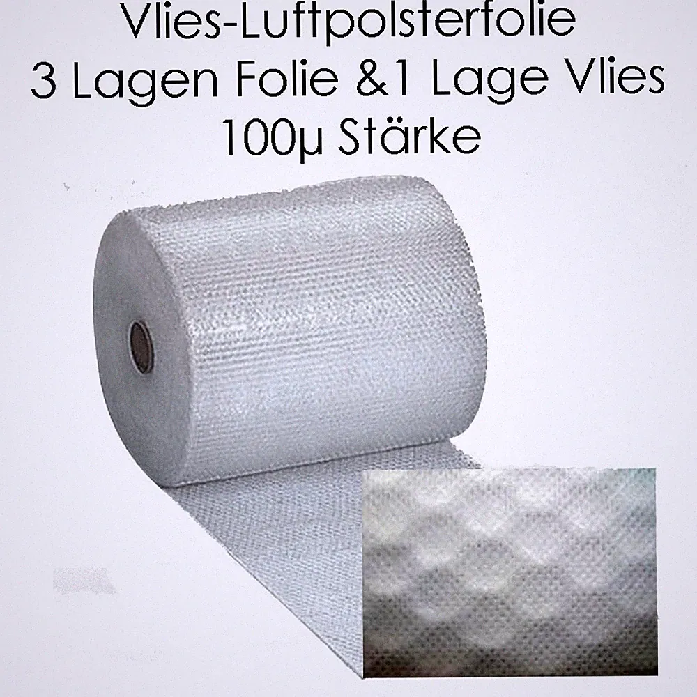 25m Luftpolsterfolie Umzug Möbelfolie 4-lagig mit Vlies 100cm Breite 25m Länge
