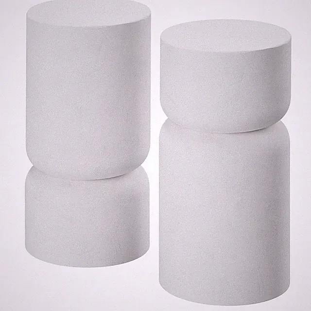2er Set Beistelltisch Chubby-Design Ablage Couchtisch Sofatisch Wohnzimmertisch