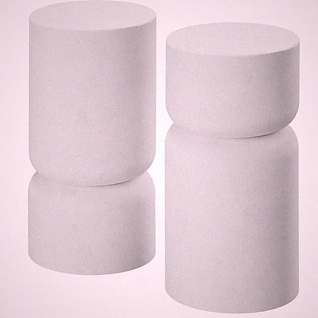 2er Set Beistelltisch Chubby-Design Ablage Couchtisch Sofatisch Wohnzimmertisch
