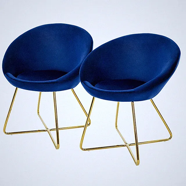2er Set Esszimmerstühle Stühle Polsterstühle Wohnzimmerstühle Küchenstühle Samt