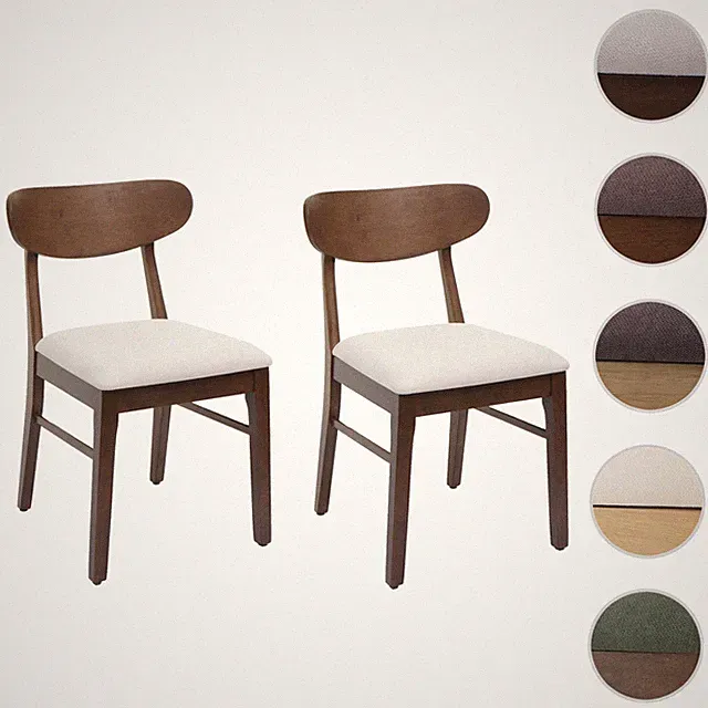 2er-Set Esszimmerstuhl HWC-M59, Küchenstuhl Stuhl, Stoff/Textil Massiv-Holz