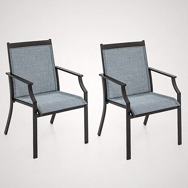 2er Set Gartenstühle Terrassenstühle Balkonstühle bis 150kg belastbar für Garten