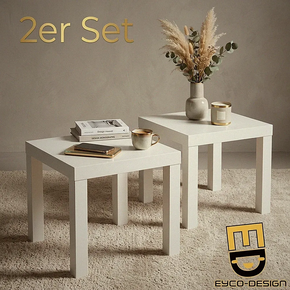 🔵🟡 - 2er Set - IKEA Lack Tisch 35 x 35 cm Couchtisch Beistelltisch
