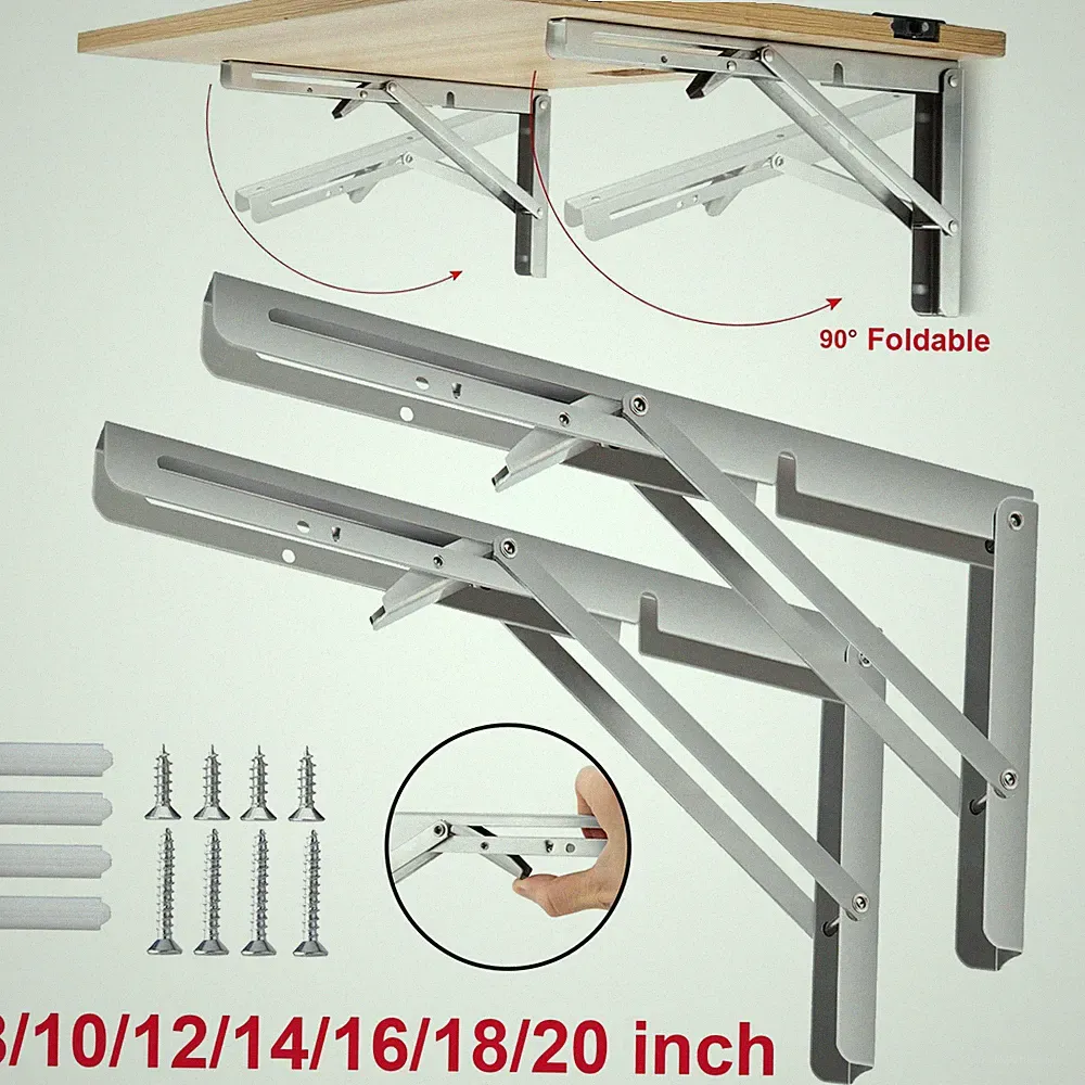 2er Set Klappkonsole echt Edelstahl belastbar bis 150Kg Klappregal Klapptisch DE