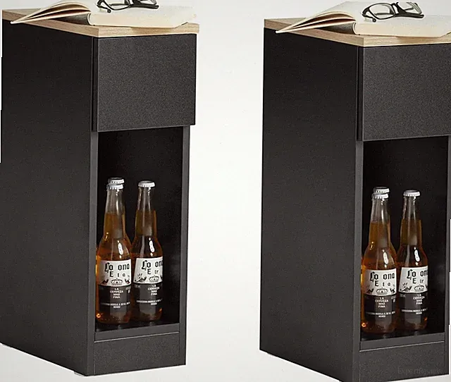2er Set Nachttisch mit Schublade für Boxspringbett Sofatisch schmal Telefontisch