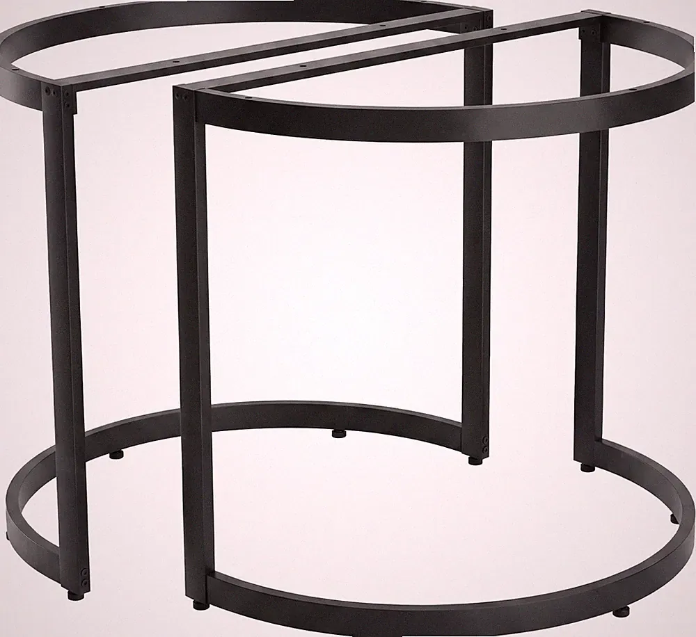 2er Set Tischbeine Cranford für DIY-Esstisch Metall pulverbeschichtet bis 300 kg