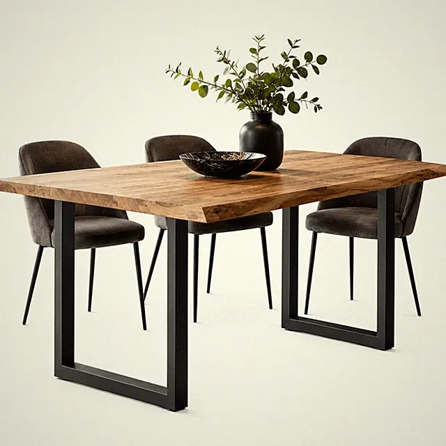 2er Set Tischgestell Schwarz 30x43 cm Tischuntergestell Tischkufen Tischbeine