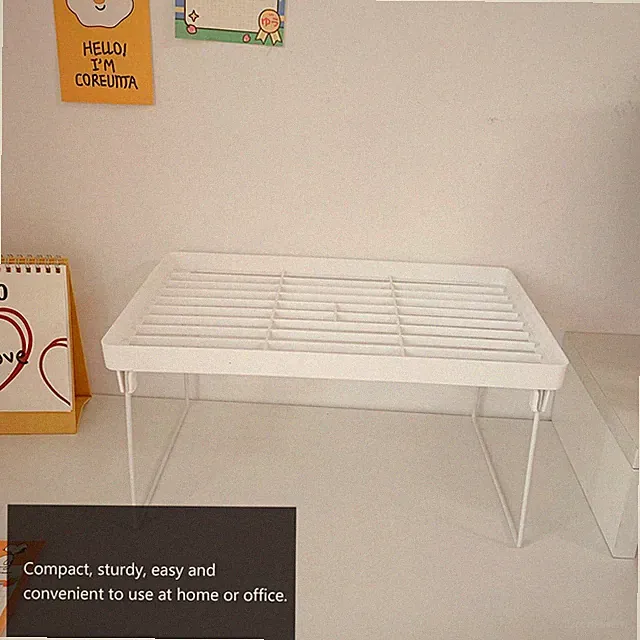 2pcs Desktop Erhöhung des Lagerregals Stationery Sundies Rack (Größe weiß)