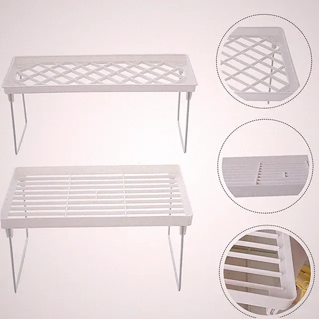 2pcs Desktop Erhöhung Lagerregals Stationery Sundies Rack (Größe weiß)