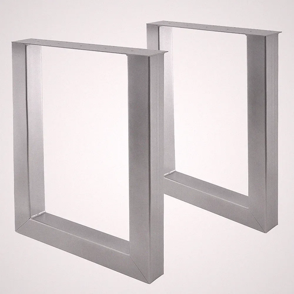 2U Tischbeine im U Design Bentatec Esstisch Tisch Möbel Silber ähnlich Edelstahl