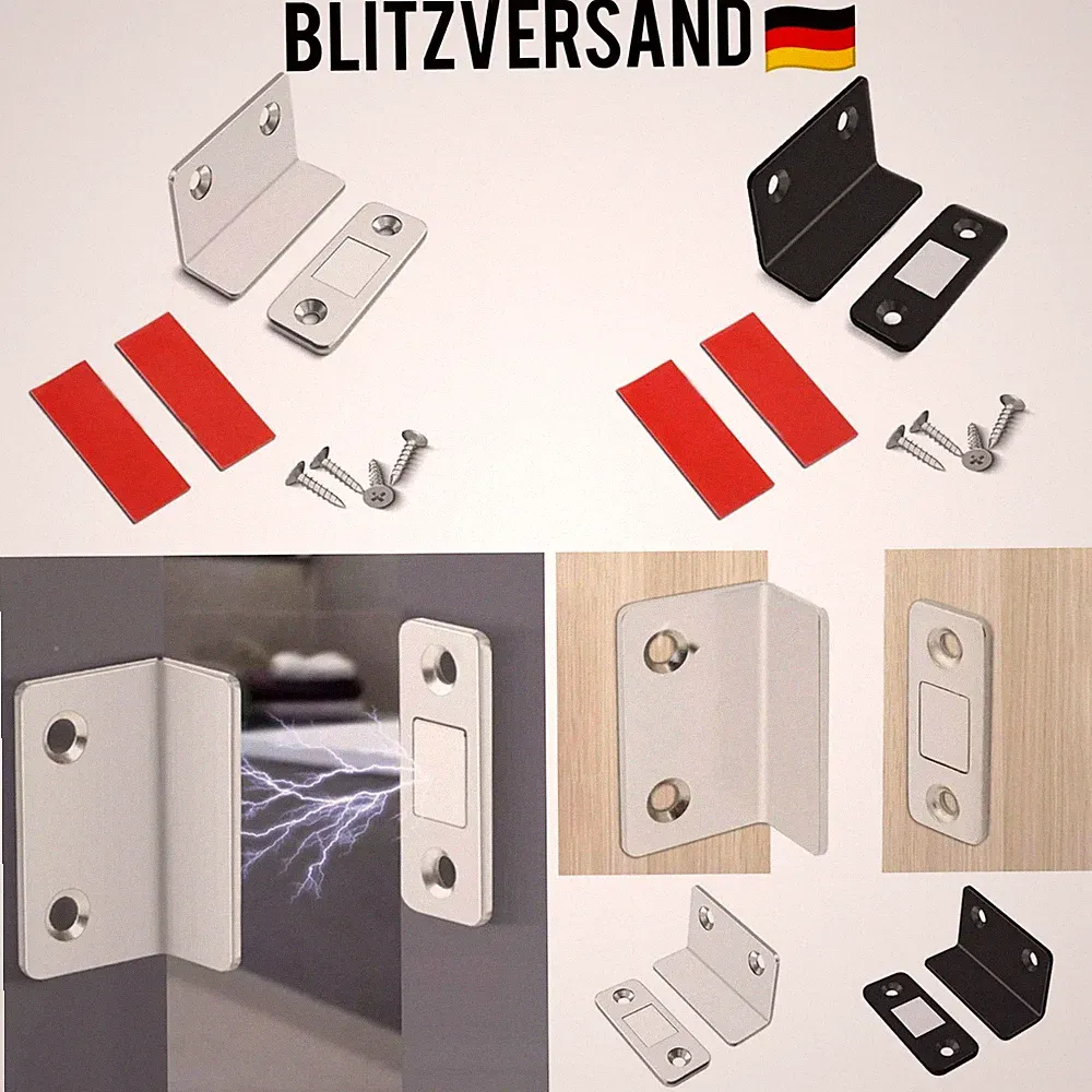 2x Extrem Stark Schrank Tür Türmagnete Magnetschnäpper Möbelmagnet L Form