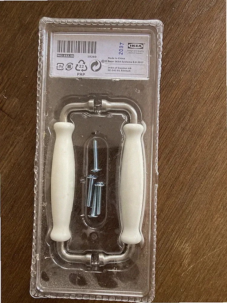 2x IKEA HISHULT Griff Küchengriff Türgriff Schrankgriff Porzellan