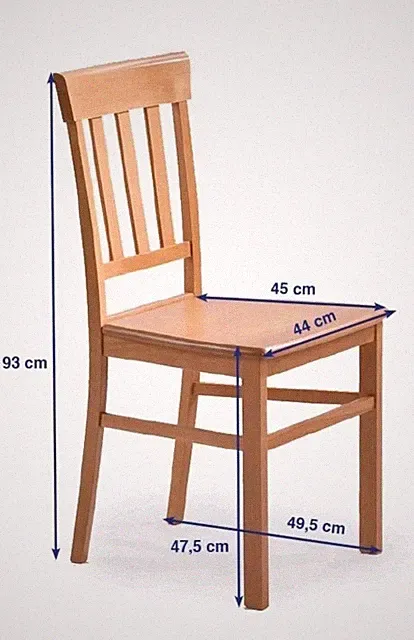 2x Julia Stuhl Esszimmerstuhl, Material Massivholz, Buche