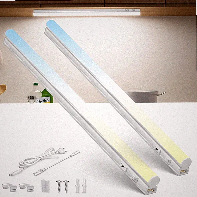 2X Led Unterbau-Leuchte 58/88cm Küchen-Unterbau-Lampe 230V Möbelleuchte Küche CE