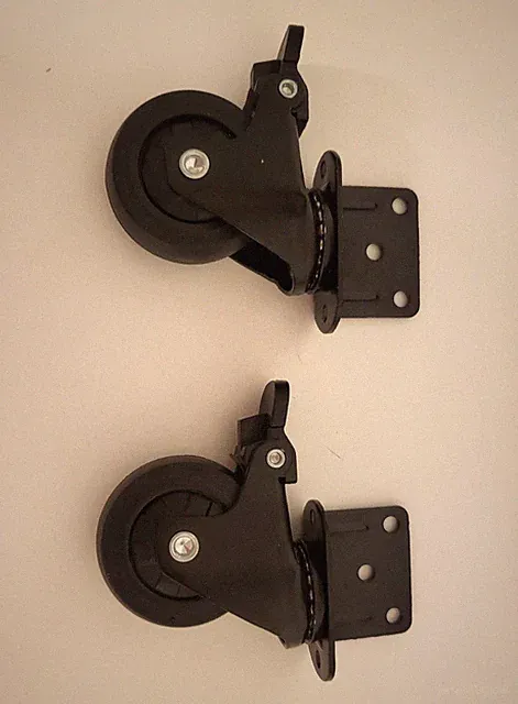 2x Lenkrollen 50mm L-Montageplatte (2), 270KG Traglast, für Mobel etc