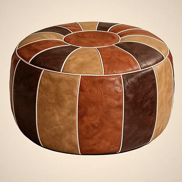 2X(Marokkanischer Aufbewahrungs-Pouf, Fußhocker, Ottoman, Sitzbank, Handgef6966
