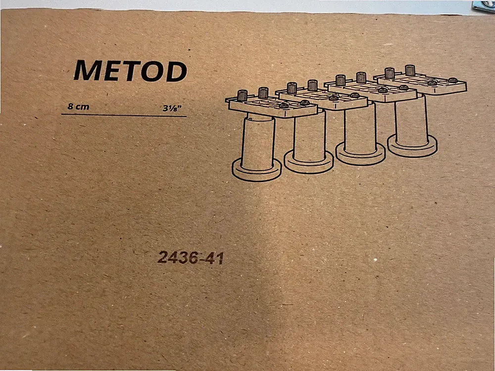 2x Metod 8vm Möbelfüsse Ikea Neu und Original Verpackt Unbenutzt