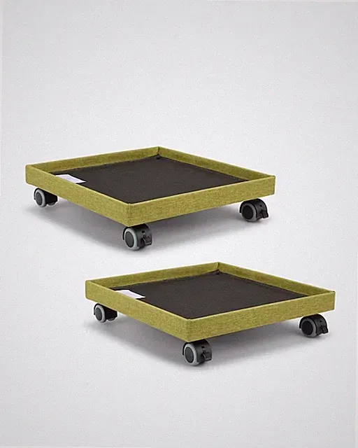 2x Rollenuntersatz 4 Lenkrollen mit Feststellbremsen 150 kg Tragfähigkeit