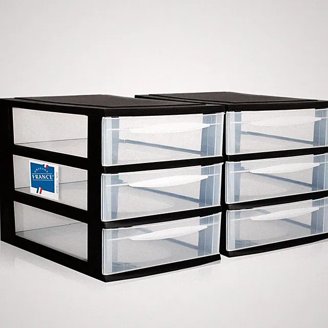 2x Schubladenbox Büro Tisch Organizer Regal Kunststoff Ablagebox Schreibtisch
