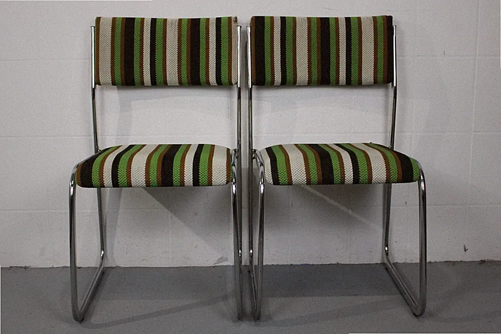 2x Stuhl Design 2 Stühle Vintage Mid Century 70er Retro