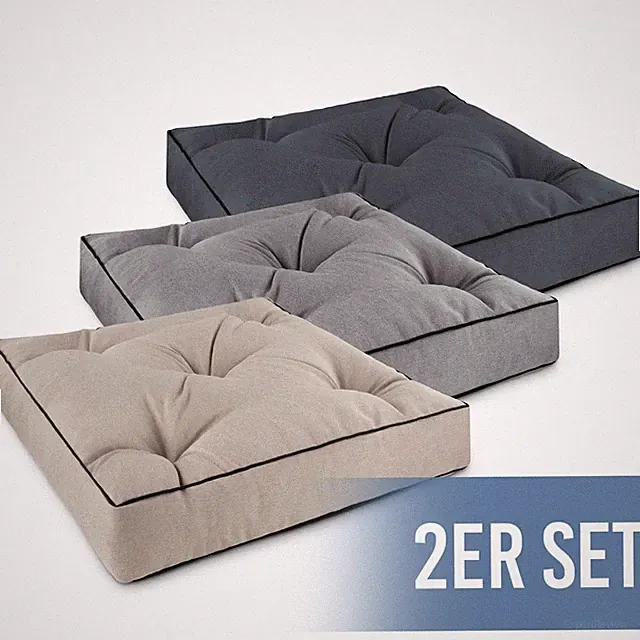 2x Stuhlauflage Sitzkissen 50x50cm 50cm dick wasserfest