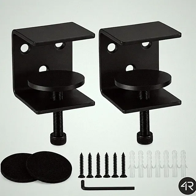 2x Unsichtbare Regalhalterung Klemmhalter Wandregal Regalhalter Schwarz Stahl