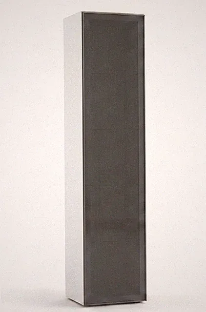 2x Vitrinenschrank Weiß Moderner Stil Minimalistisch Hängeschrank Regal