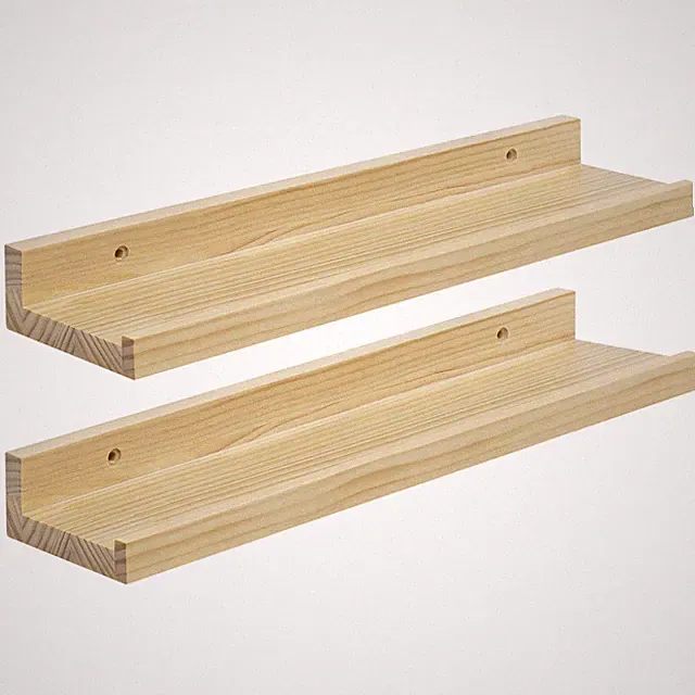 2x Wandregal Holz Hängeregal Schweberegal Wanddeko für Wohnzimmer Schlafzimmer