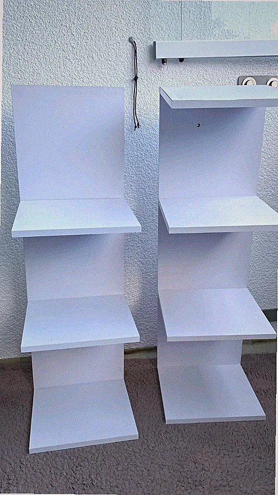 2x Wandregal Weiß