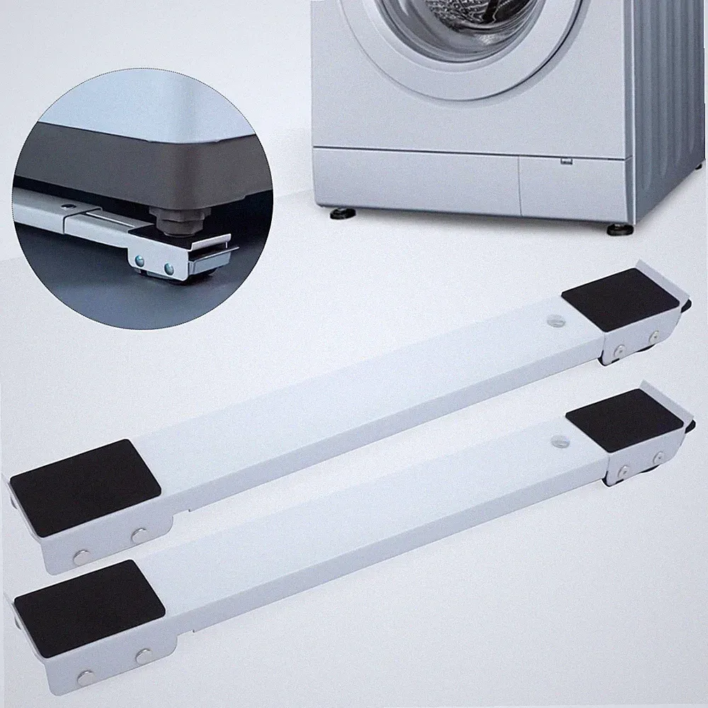2x Waschmaschinen-Untergestell Podest Sockel mit Rollen Adjustable Unterbau300kg