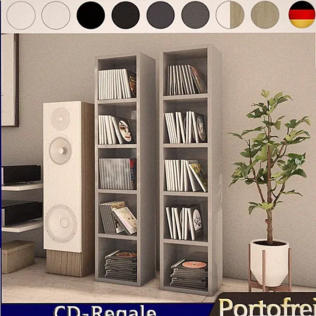 2xSet Holzwerkstoff Vitrinenschrank mit Fach Aufbewahrungsschrank für Wohnzimmer