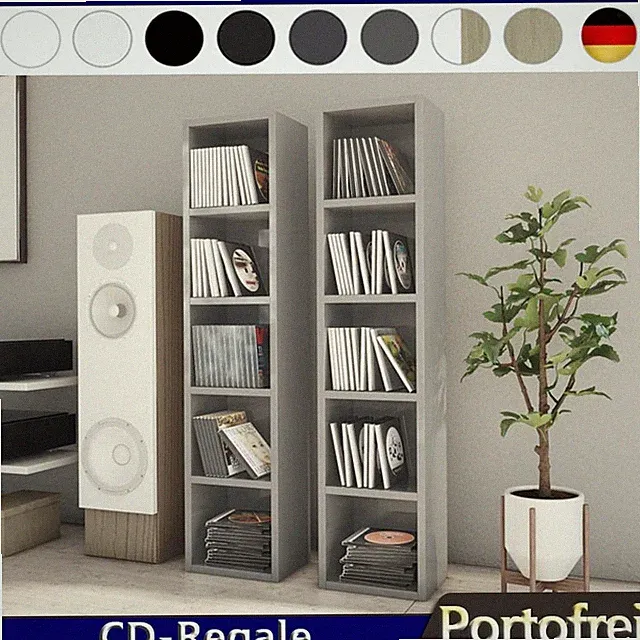2xSet Holzwerkstoff Vitrinenschrank mit Fach Aufbewahrungsschrank für Wohnzimmer