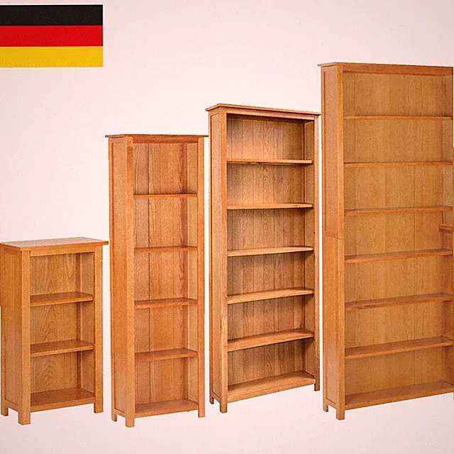 3 5 6 7 Tier Bücherregal Eiche Massivholz Bücherschrank CD DVD Display Schrank