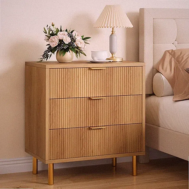 3 Kommode Minimalistische Holzkornlagerschrank Kommode Tallboy Storage Cabinet