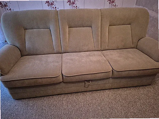 3-Sitzer Sofa Lind Grün Velours mit Stauraum 220x95x95 cm einfarbig