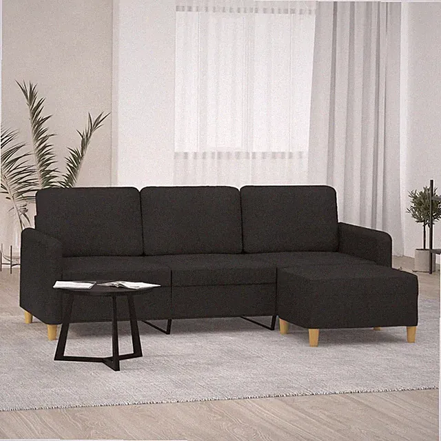 3-Sitzer-Sofa mit Fußhocker Liegesofa Polstersofa Sessel Relaxcouch Relaxsofa