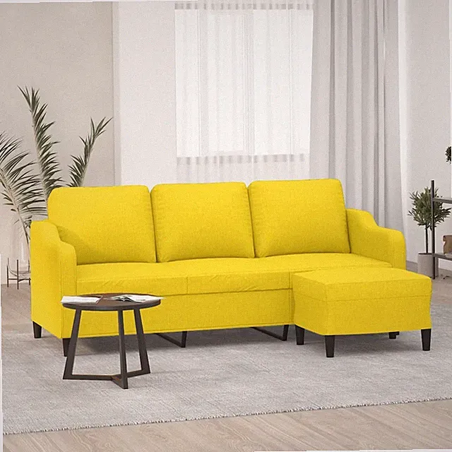3-Sitzer-Sofa mit Hocker Liegesofa Polstersofa Sessel Relaxsofa Loungesofa Sofa