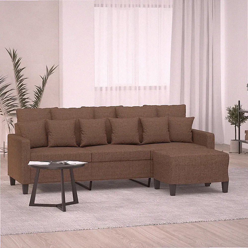 3-Sitzer-Sofa mit Hocker Polstersofa Sessel Relaxsofa Loungesofa Relaxcouch Sofa