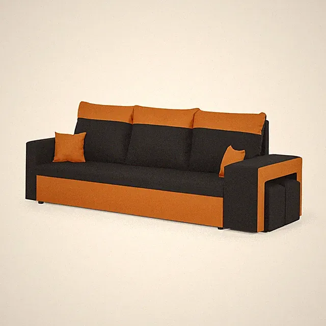 3-Sitzer Sofa mit Schlaffunktion DAKOTA2 mit Bonellfederkern LIEFERUNG KOSTENLOS