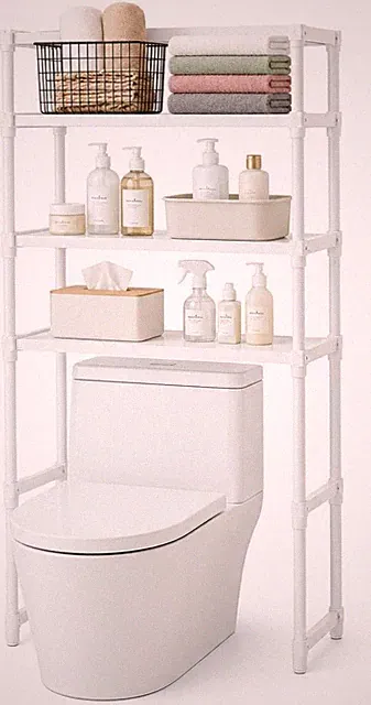 3 Tiers Waschmaschinenregal Toilettenregal Badezimmer Bad Regal WC Standregal