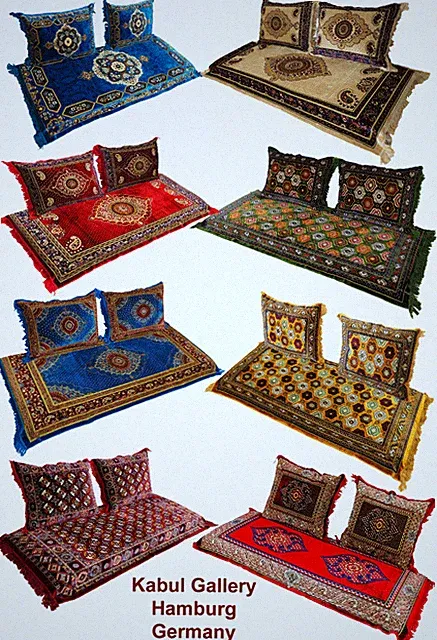 3 Tlg. Matratze Kissen orientalische Sitzecke Bodenkissen Sitzgruppe Toshak توشک