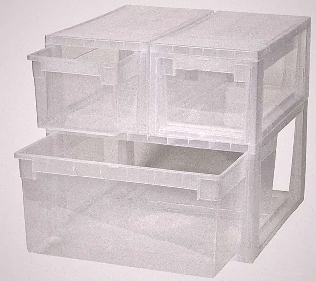 3 x Schubladenbox Schublade Aufbewahrungsbox Kleiderbox Kommode Box L und S