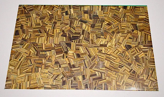 30” x 18 " Marmor Table Top Tiger Ösen Inlay Semi Precious Steine Handwerk Tisch