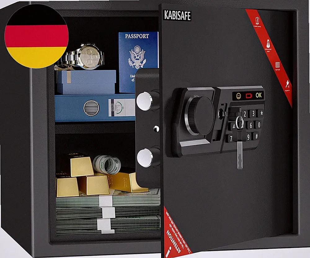 30L Tresor – Stahl-Safe, Möbeltresor Mit Zahlenschloss & Code-Alarmsystem, Led-B