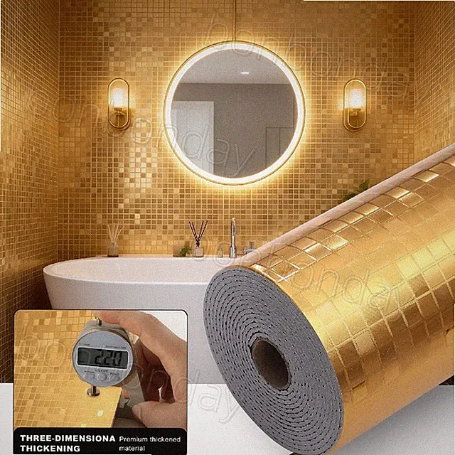 30M 3D Mosaik Klebefliesen Wandpaneele Küche Bad Fliesenaufkleber Selbstklebend