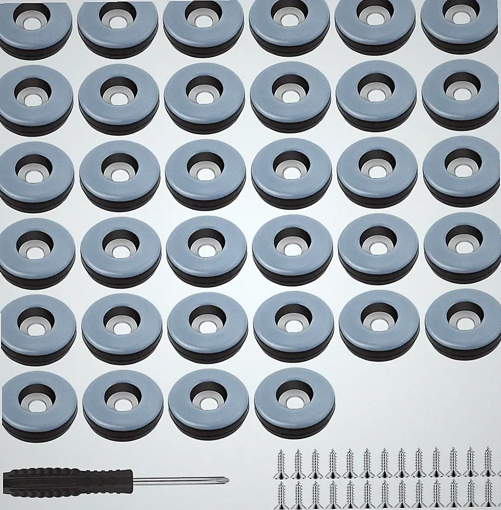 34 Teflongleiter Ø25 mm Schrauben PTFE Gleiter Möbelgleiter Teflon Möbel rund
